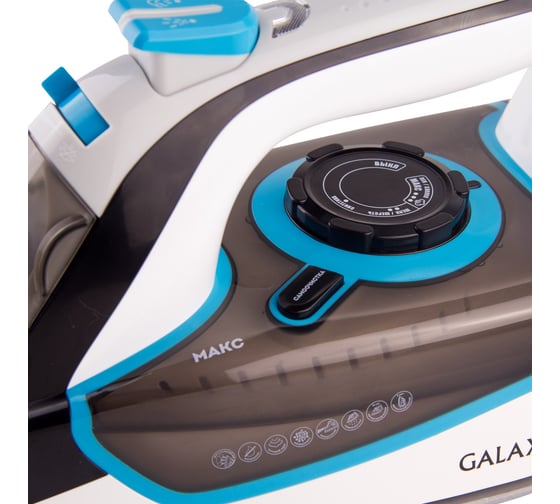 Утюг Galaxy LINE GL 6107, серый с голубым, паровой, 2800 Вт. 7060161070