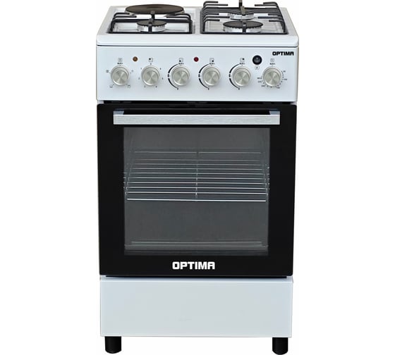 Плита комбинированная OPTIMA OFS-5531 (стационарная, 1 эл. 3 газ. конф., 7250 Вт, дух. шкаф, освещ.) 1003677 1