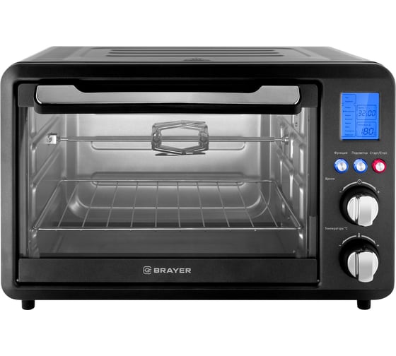 Мини-печь BRAYER 1500 Вт, 25 л, 10 режимов, гриль, таймер 90 мин BR2601