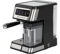 Кофеварка рожковая BRASSON CM-1830 со встроенным капучинатором, дисплей, 1250 Вт, 20 бар, 457885
