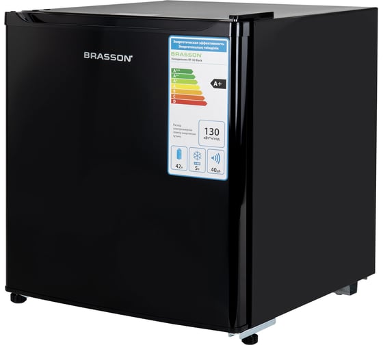 Холодильник BRASSON RF-50Black, однокамерный, 47 л, морозильная камера 5 л, 49,6×45,4×44,5 см, черный, 458499