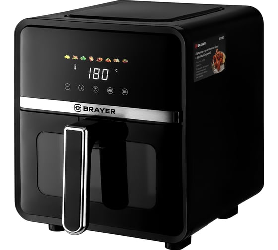 Аэрогриль BRAYER 2062BR 1400 Вт, 5 л, t. 200С, LED-дисплей, 8 программ BR2062