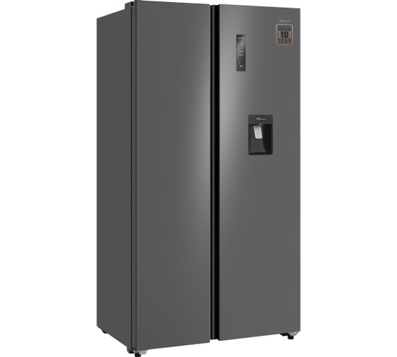 Холодильник Weissgauff WSBS590InverterNoFrostWaterDispenserGrey 439685