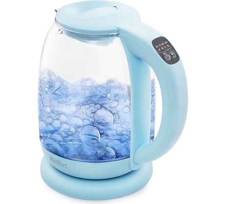 Чайник KITFORT мощность 1850-2200 Вт ёмкость 1.7 л голубой КТ-640-1