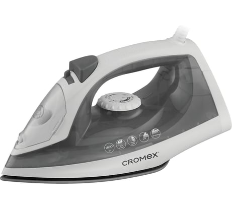 Утюг паровой CROMEX SI-103 1800 Вт, антипригарное покрытие, паровой удар, серый/белый 458314