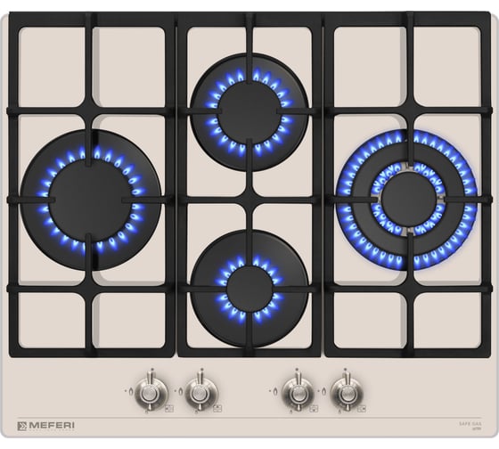 Варочная панель газовая MEFERI MGH604BG GLASS RETRO МФ-00002712