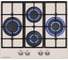 Варочная панель газовая MEFERI MGH604BG GLASS RETRO МФ-00002712 1