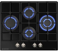 Варочная панель газовая MEFERI MGH604BK GLASS RETRO МФ-00002711