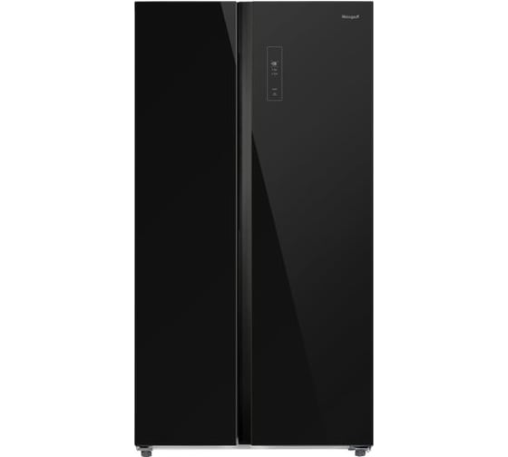 Холодильник Weissgauff WSBS550Built-inNoFrostInverterBlackGlass 439590