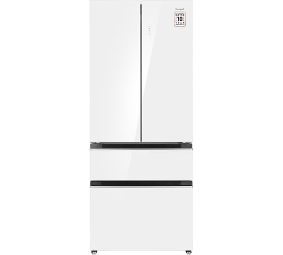 Холодильник Weissgauff WFD 450 Built-inInverter NoFrost White Glass 439580