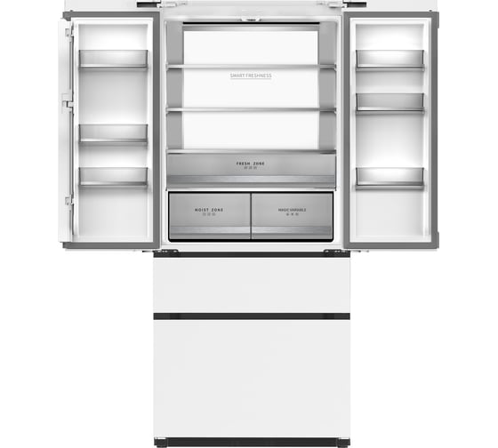 Холодильник TESLER RFD-517BI WHITE GLASS 00000203691