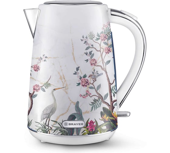 Чайник электрический BRAYER 6119BR 2200 Вт, 1,7 л, стальн.корп, VNQ by STRIX, автоотключ BR6119