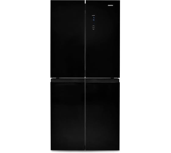 Холодильник Centek Стекл INVERTER No-Frost<468л (185л/283л) 795х656х1800мм(ШхГхВ), А+ CT-4302 Черный