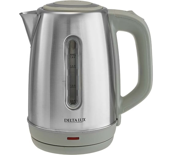 Чайник DELTA LUX DE-1015 нерж, 1.8л, 2000 Вт, серый (12) Р1-00024765