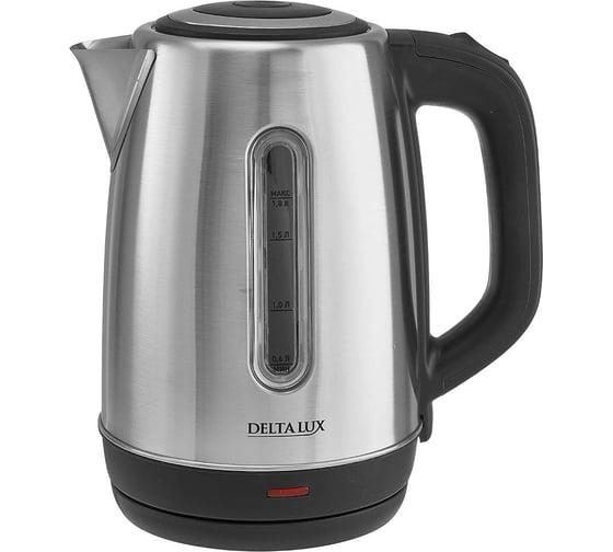Чайник DELTA LUX DE-1015 нерж, 1,8л, 2000 Вт, черный (12) Р1-00024764