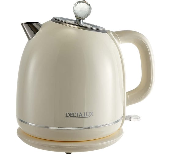 Чайник DELTA LUX DE-1018 двойной корпус, 1.7 л, 2200Вт, белый (12) Р1-00025578