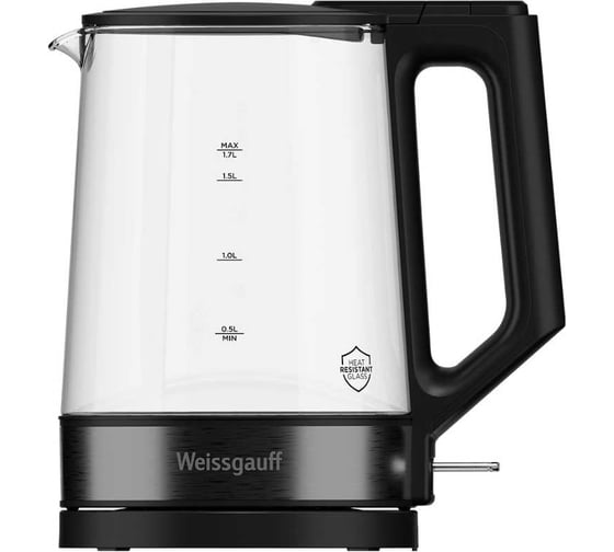 Чайник электрический Weissgauff WK1700 Eco Glass Nero 437949