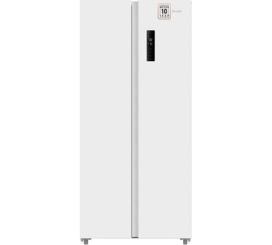 Холодильник Weissgauff WSBS500 Inverter No Frost White Glass 433050