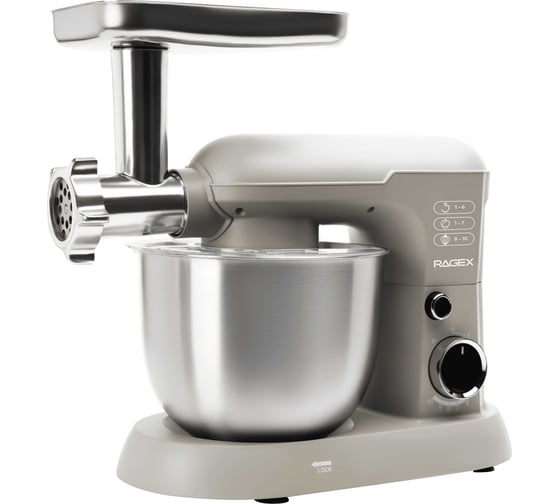 Кухонный комбайн RAGEX R106 11 в 1, 5.2 л, 1500 Вт, бежевый R106-110