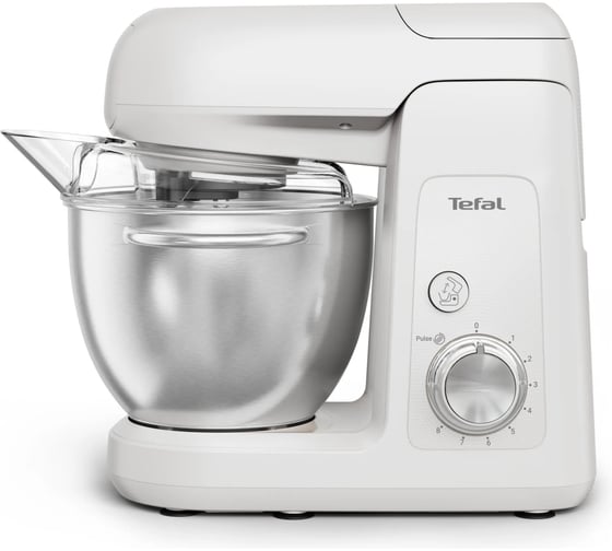 Кухонная машина Tefal Bake Partner QB520B38 планетар.вращ. 1100Вт серый/серебристый 2073236