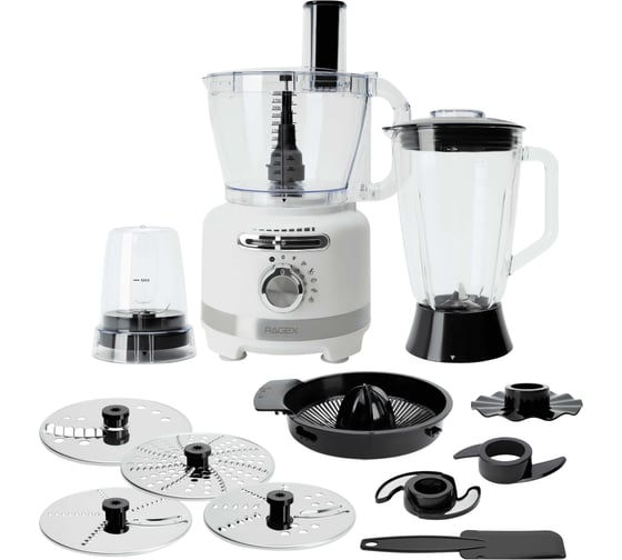 Кухонный комбайн 12 в 1 RAGEX R108 3 л, 1000 Вт, цвет зефирный, код 105 R108-105