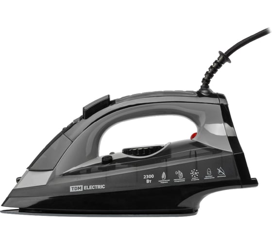 Утюг TDM ELECTRIC Меркурий 2, 2300 Вт, керамика, вертикальное отпаривание, антинакипь, антикапля, самоочистка SQ4010-0002