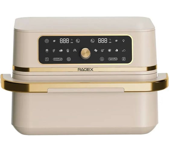 Аэрогриль RAGEX R206, 9л, 2600Вт, цвет: 114 (золотистый бежевый) R206-114