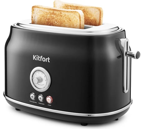 Тостер KITFORT мощность 685-815 Вт 2 тоста одновременно, длина шнура 0,75 м. КТ-2038-1