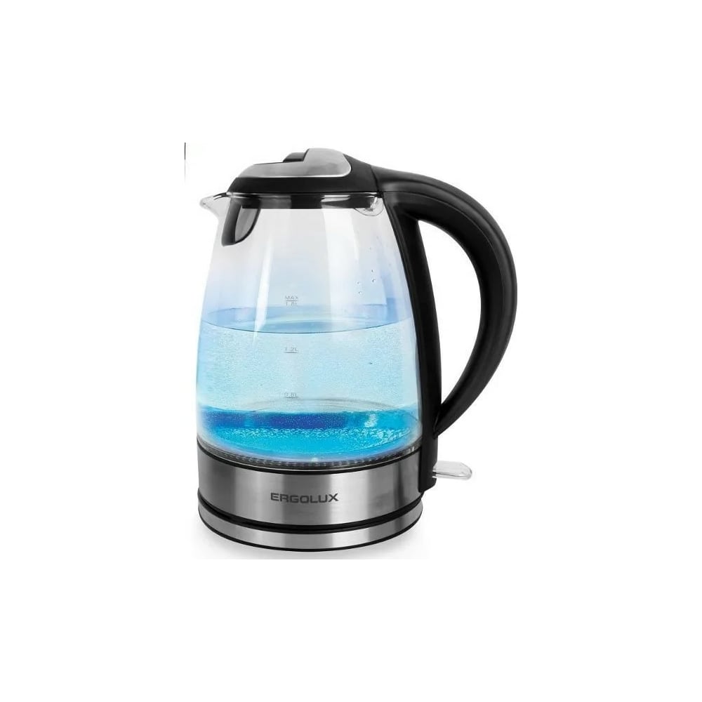Стеклянный чайник Camelion ERGOLUX ELX-KG04-C72 черный и нержавеющая ...
