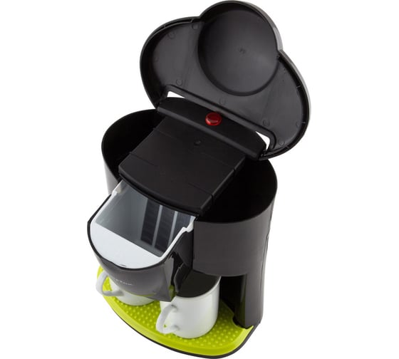 Кофеварка Матрёна MA-017 черная, 450 Вт, две чашки 005586
