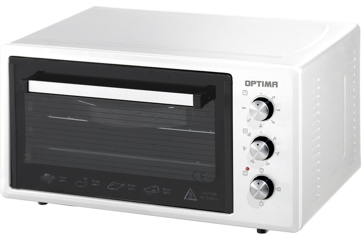 Электрическая духовка Optima OF-48W 1000572 - выгодная цена, отзывы,  характеристики, фото - купить в Москве и РФ