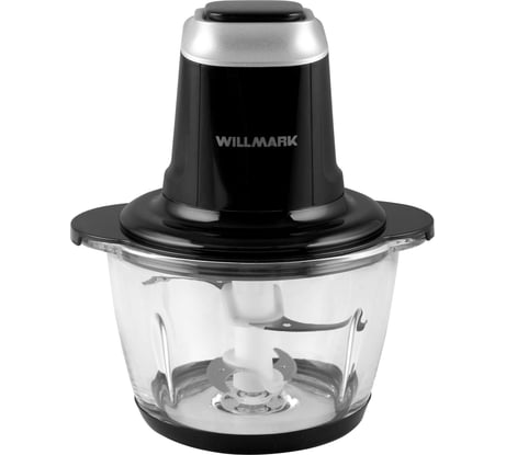 Измельчитель Willmark WMC-5288 400 Вт стеклянная чаша 1.2 л двойные лезвия резиновое основание 2001429