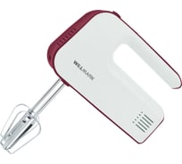 Миксер Willmark WHM-5517 350 Вт 5 скоростей 2 вида насадок бордовый 2000719