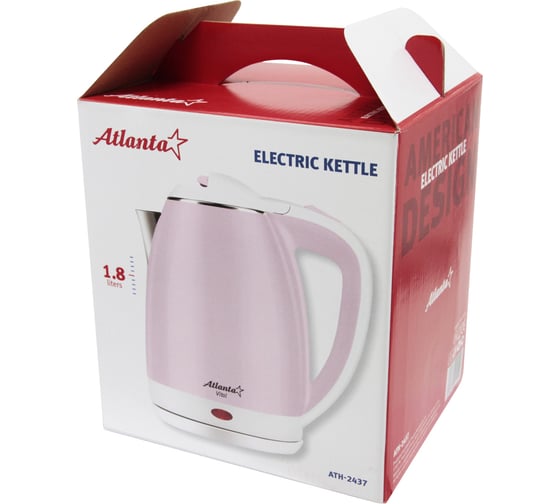 Двустенный электрический чайник Atlanta ATH-2437 pink