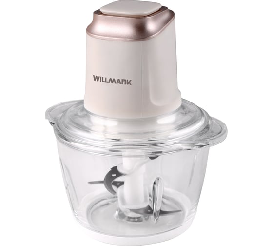 Измельчитель Willmark WMC-5288 400 Вт стеклянная чаша 1.2 л двойные лезвия резиновое основание 2001445
