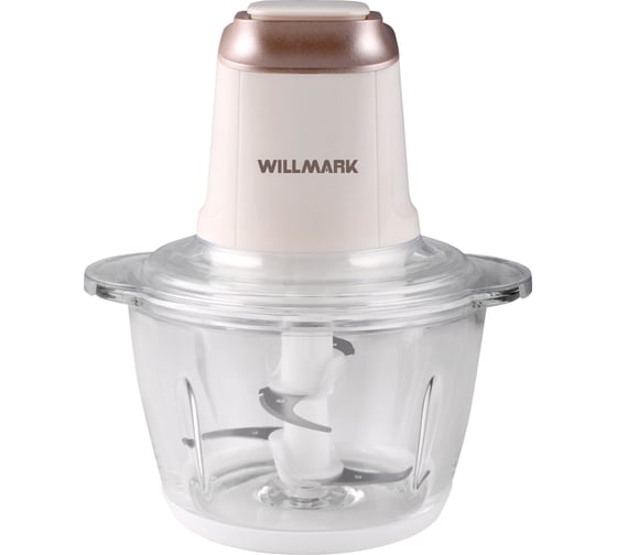 Измельчитель Willmark WMC-5288 400 Вт стеклянная чаша 1.2 л двойные лезвия резиновое основание 2001445