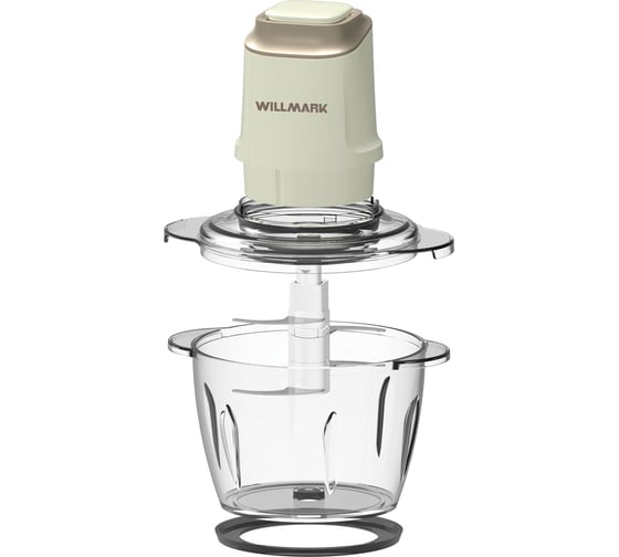 Измельчитель Willmark WMC-5288 400 Вт стеклянная чаша 1.2 л двойные лезвия резиновое основание 2001445