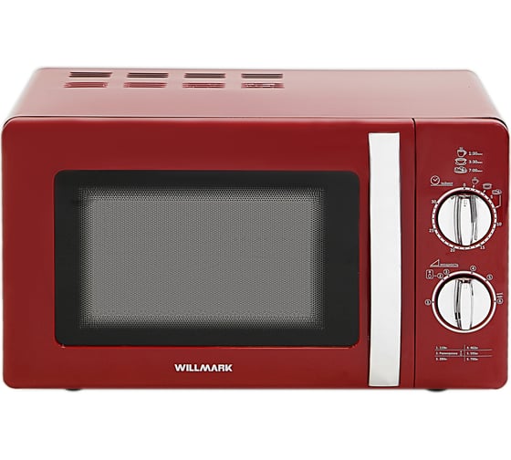 Микроволновая печь Willmark WMO-203MHR 20 л 700 Вт механический ПУ ручка для открывания двери красный 2000290