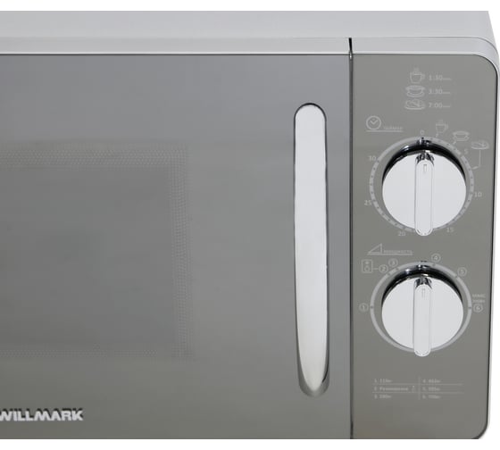 Микроволновая печь Willmark WMO-202MHS 20 л 700 Вт механический ПУ ручка для открывания двери серый 2000289