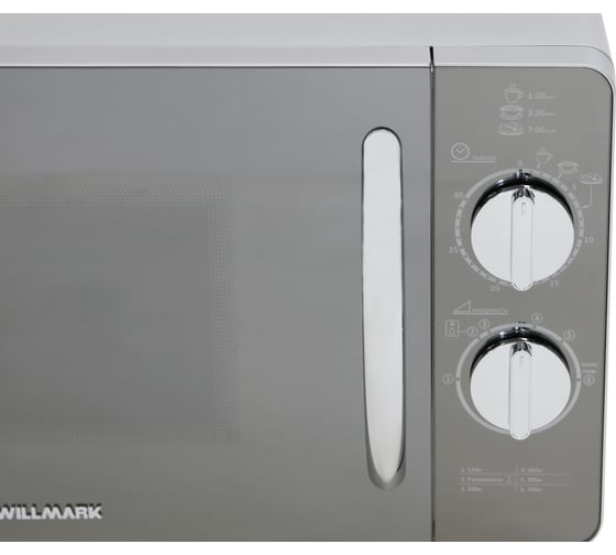 Микроволновая печь Willmark WMO-202MHS 20 л 700 Вт механический ПУ ручка для открывания двери серый 2000289
