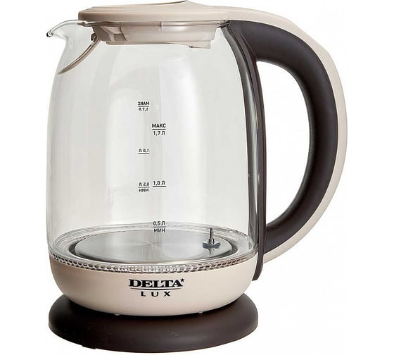 Чайник DELTA LUX DE-1003 корпус из жаропрочного стекла 1.7 л Р1-00005896 1