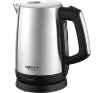 Чайник DELTA LUX DL-1207 нержавеющая сталь, черный 2200 Вт, 1.7 л 8 0R-00006618