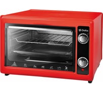 Электрическая духовка DELTA D-0122 с термостатом красная 1300 Вт, 37 л Р1-00004698
