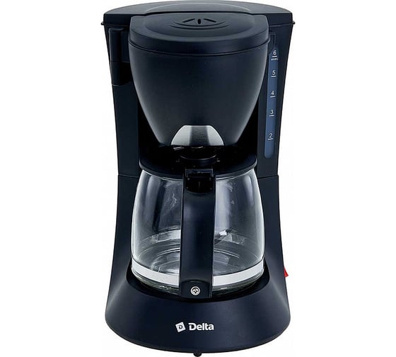Кофеварка DELTA DL-8153 черная, 600 Вт, 600 мл 4-6 чашек 6 0Р-00015403