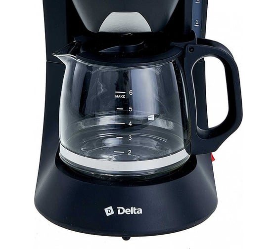 Кофеварка DELTA DL-8153 черная, 600 Вт, 600 мл 4-6 чашек 6 0Р-00015403