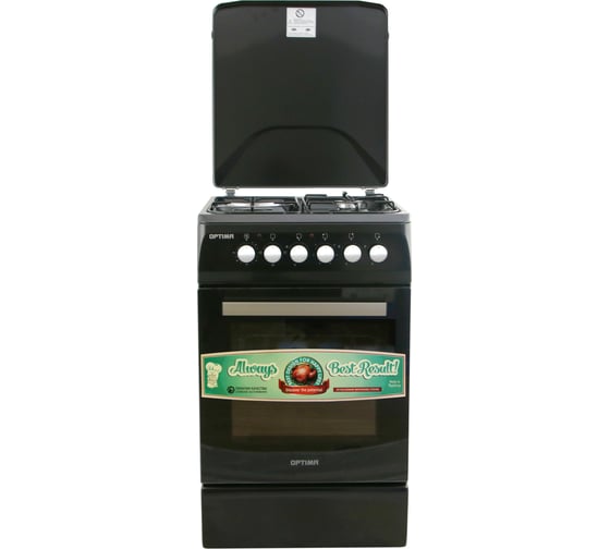 Плита Optima комбинированная CS-5631 / стац. 3 газ./1 эл. конфорки эл. духовка 50x60 / 1001390