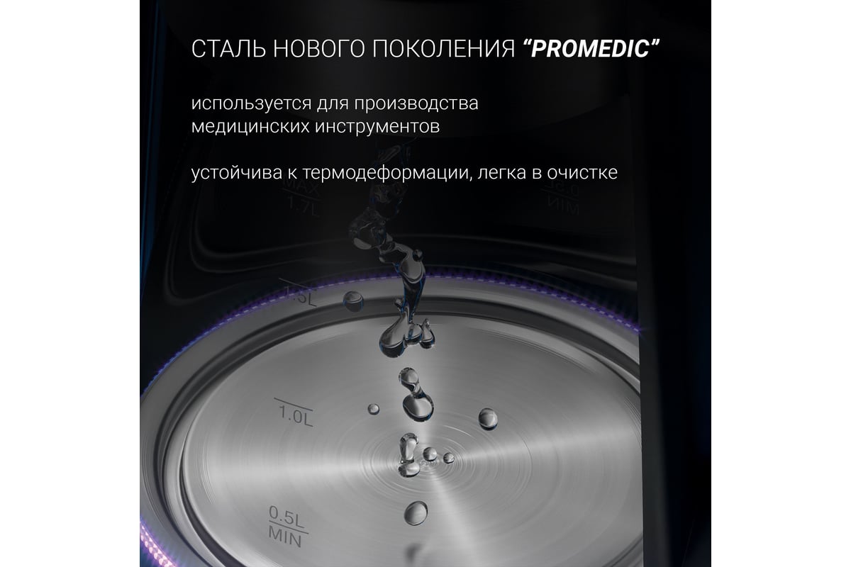 Электрический чайник Polaris PWK 1725CGLD WIFI IQ Home 017215 ...