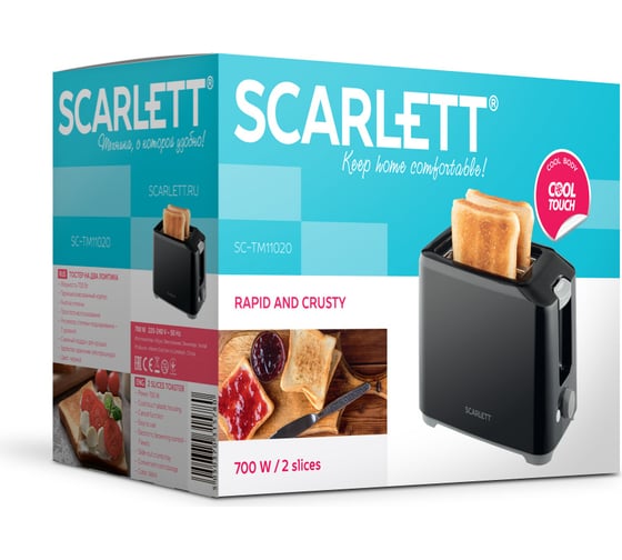 Тостер Scarlett, 700Вт, отмена, поддон для крошек SC-TM11020