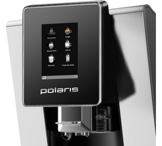 Кофемашина PACM 2060AC, Черный/Серебряный Polaris 019101/серебро