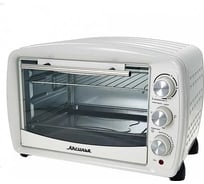 Электрическая духовка Аксинья КС-5700 белая, 36 л, 1750 Вт, 2 нагревательных элементов, 1 противень, решетка, таймер Р1-00005961